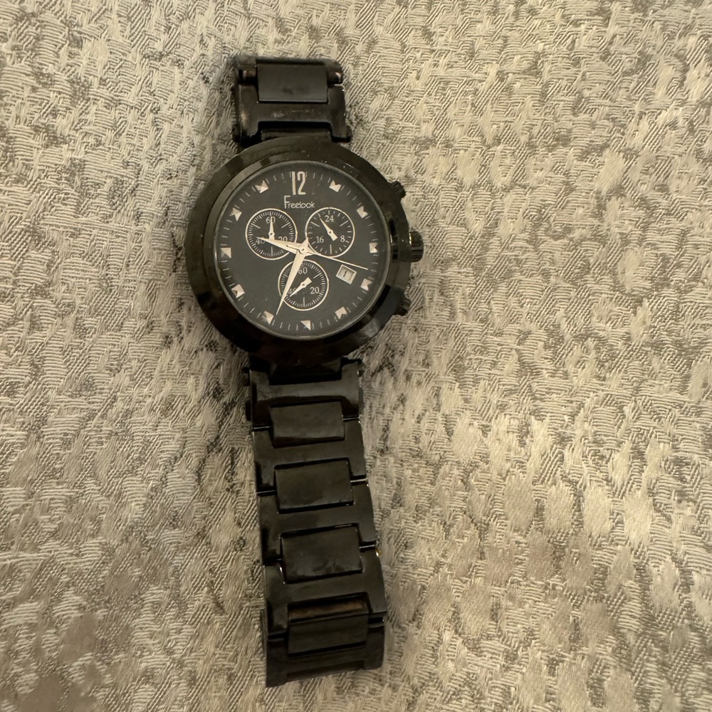 Freelook unisex HA1136CHMB-1 Cortina Black Chronograph Watch